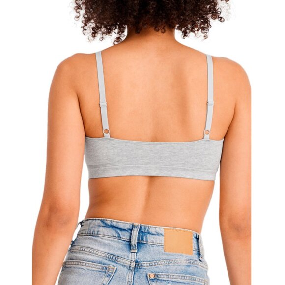 JOCKEY Grey Heather Organic Cotton Blend Bralette - Picture 2 of 2